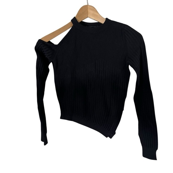 CUSHNE ET OCHS Renee Cold Shoulder Ribbed Top - Picture 5 of 11